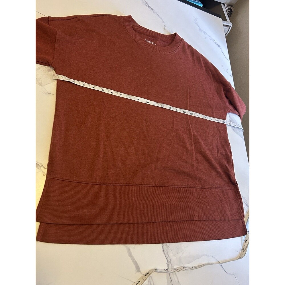 Time and Tru Women’s S Rust Crew Neck Sweatshirt Long Sleeve Casual Pullove